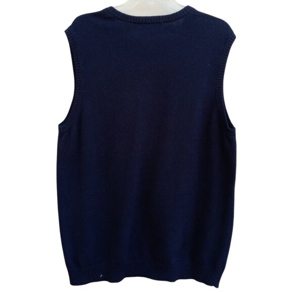 Chaps blue V-neck sweater vest sz M NEW - Picture 2 of 10